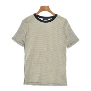 シップス(SHIPS)のSHIPS シップス Tシャツ・カットソー -(XS位) 白x黒(ボーダー) 【古着】【中古】(カットソー(半袖/袖なし))