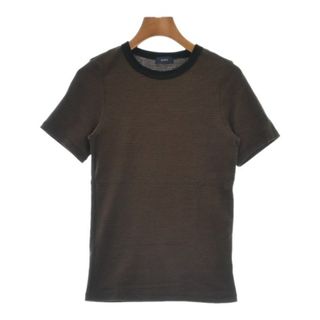 シップス(SHIPS)のSHIPS シップス Tシャツ・カットソー -(XS位) 茶x黒(ボーダー) 【古着】【中古】(カットソー(半袖/袖なし))