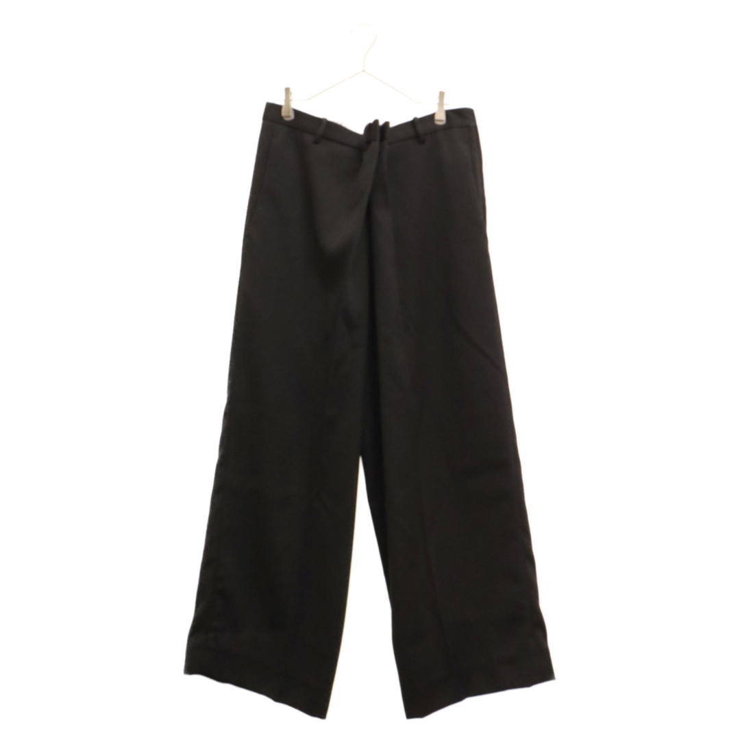 40センチワタリHED MAYNER ヘドメイナー 22AW FRONT FOLD TROUSERS フロントフォールド ワイドウールスラックス パンツ ブラック