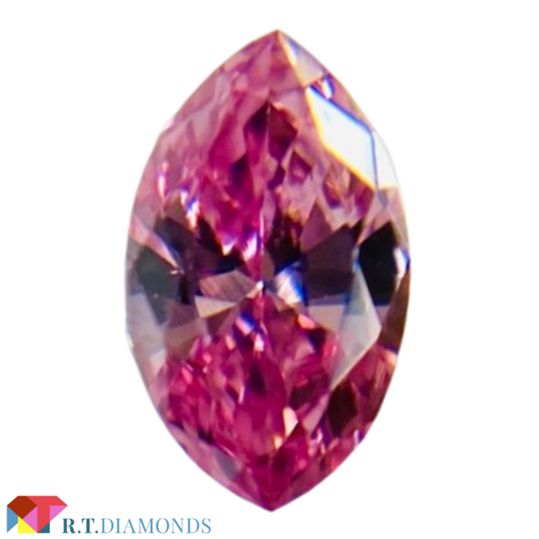 FANCY VIVID PURPLISH PINK 0.090ct MQ レディースのアクセサリー(その他)の商品写真