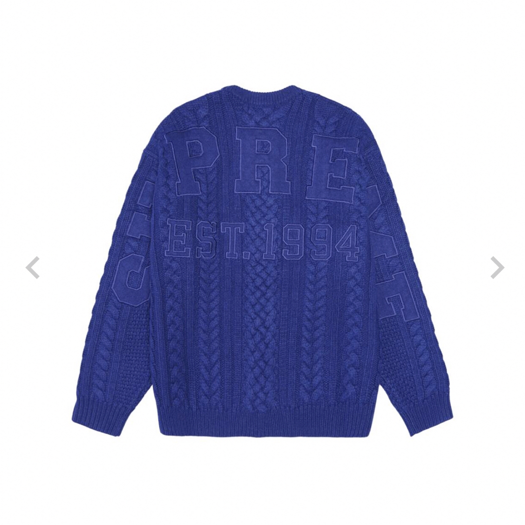 トップス【新品】Supreme Applique Cable Knit Sweater - ニット/セーター