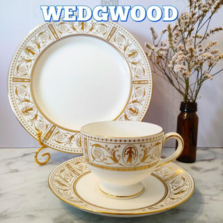 ウェッジウッド(WEDGWOOD)のウェッジウッド ゴールド グレシアン カップ＆ソーサー 紅茶 Cup 廃盤 リー(食器)