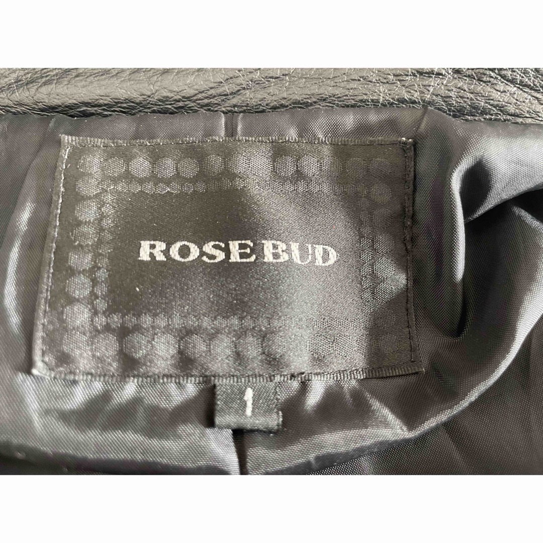 ROSE BUD(ローズバッド)の革ジャン ライダースジャケット レザージャケット ローズバッド 羊革 ブラック  レディースのジャケット/アウター(ライダースジャケット)の商品写真