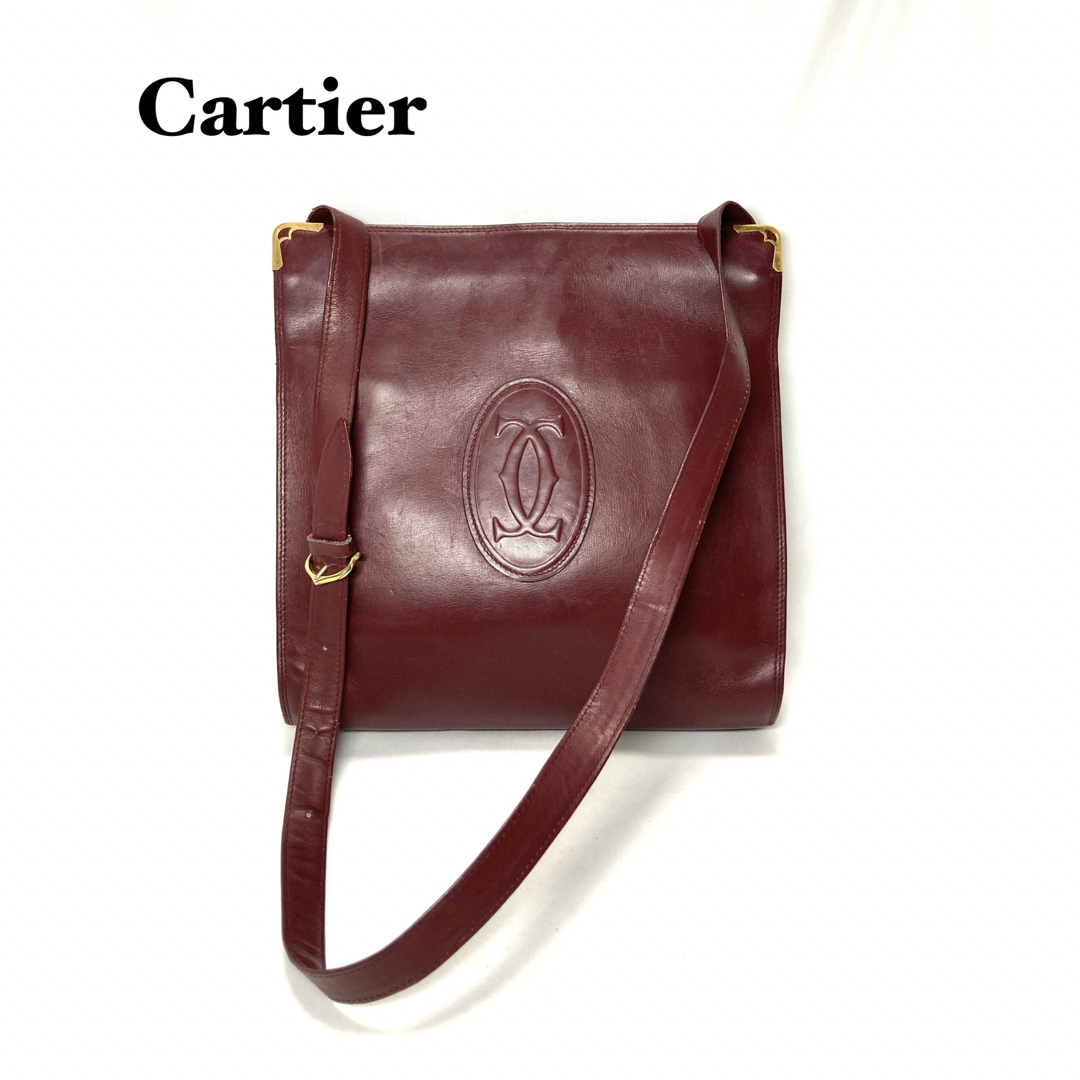 Cartier(カルティエ)のカルティエ　Cartier ショルダーバッグ　マストライン　がま口　エンボスロゴ レディースのバッグ(ショルダーバッグ)の商品写真