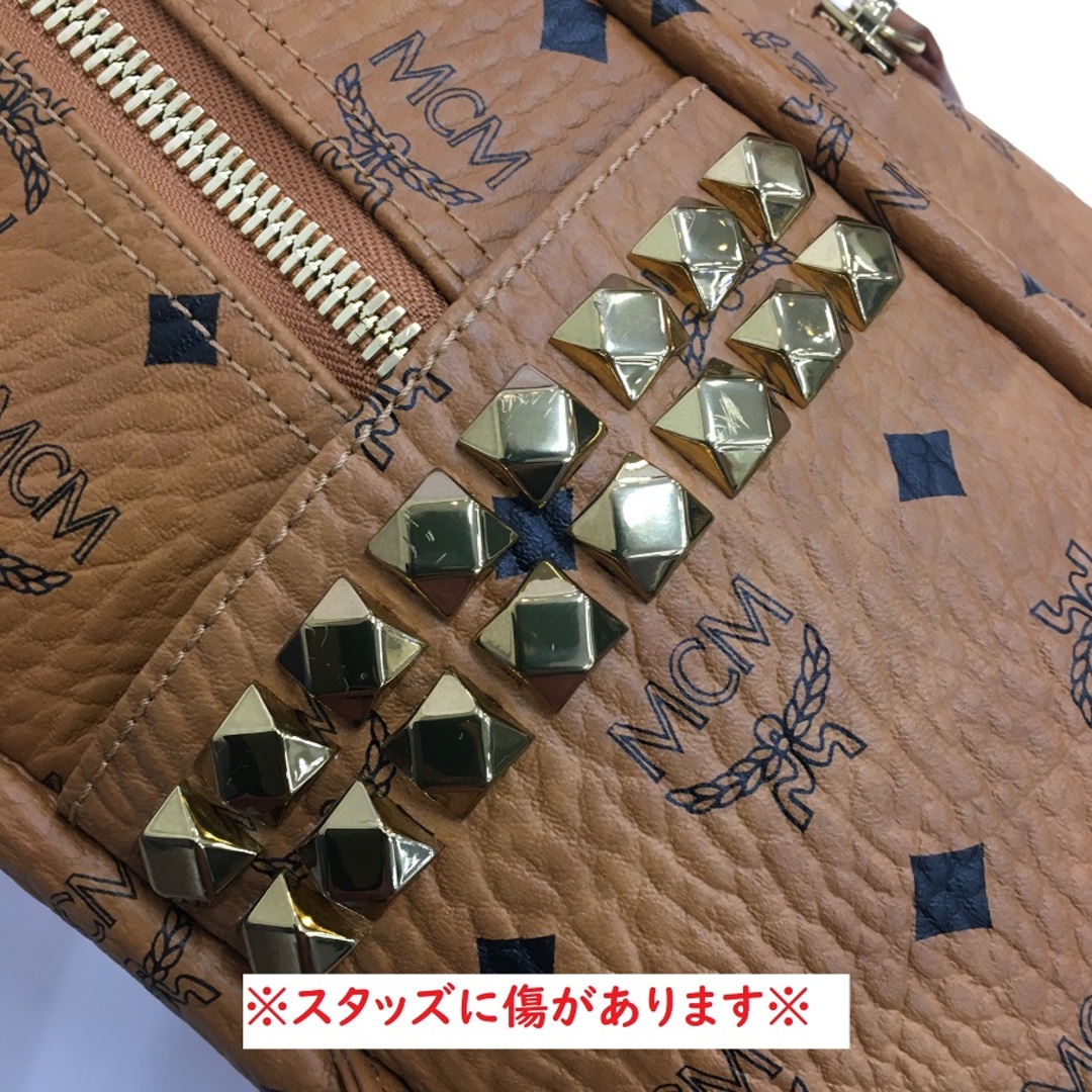 MCM(エムシーエム)のMCM エム・シー・エム ロゴ スタッズ リュック バックパック MMK6【6980-004】 レディースのバッグ(リュック/バックパック)の商品写真