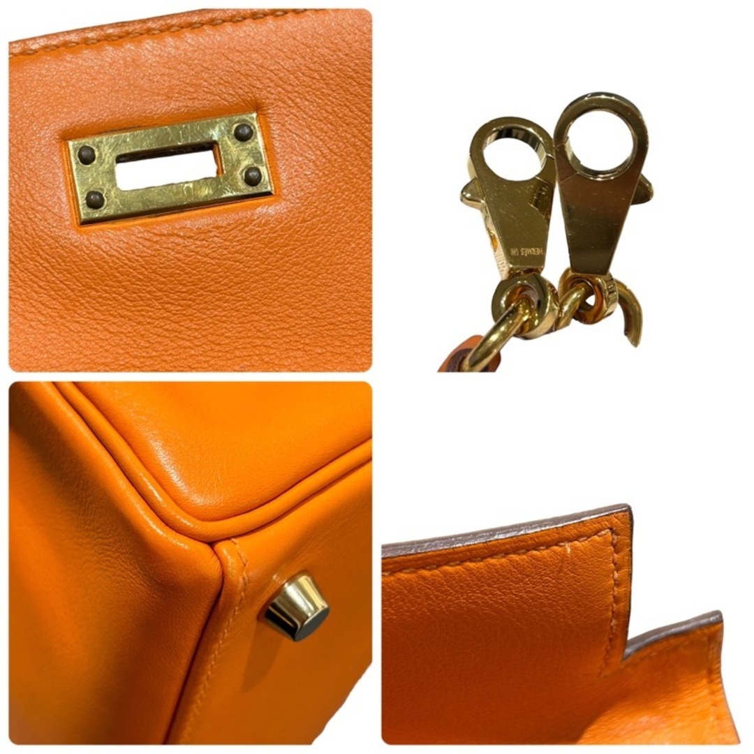 Hermes(エルメス)の　エルメス HERMES ケリー25 内縫い □O刻印 オレンジ/GD金具 スイフト レディース ハンドバッグ レディースのバッグ(ハンドバッグ)の商品写真