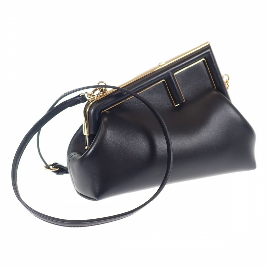 FENDI(フェンディ)の【中古】【Aランク】FENDI フェンディ ファーストスモール クラッチバッグ ショルダーバッグ 2way 8BP129ABVEF0KUR ナッパレザー ブラック レディース【ISEYA】 レディースのバッグ(その他)の商品写真