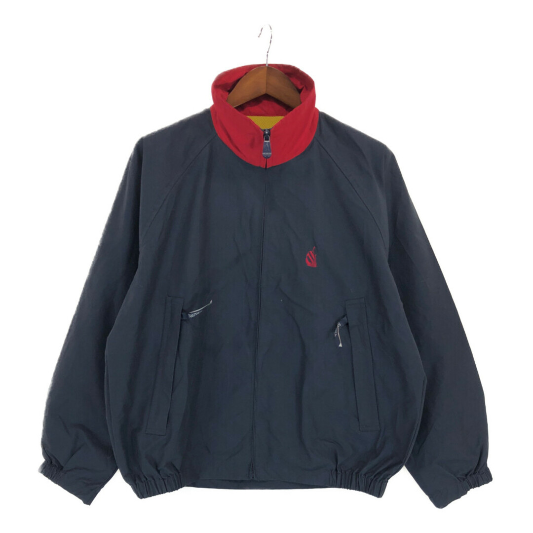 SALE///// 90年代 NAUTICA ノーティカ セーリング ジャケット アウトドア バックプリント ネイビー (メンズ M)  P2749状態汚れ