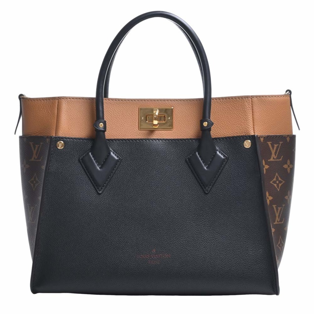 LOUIS VUITTON ルイヴィトン モノグラム オンマイサイドMM 2WAY ハンドバッグ M53823 ブラック/ブラウン byレディース