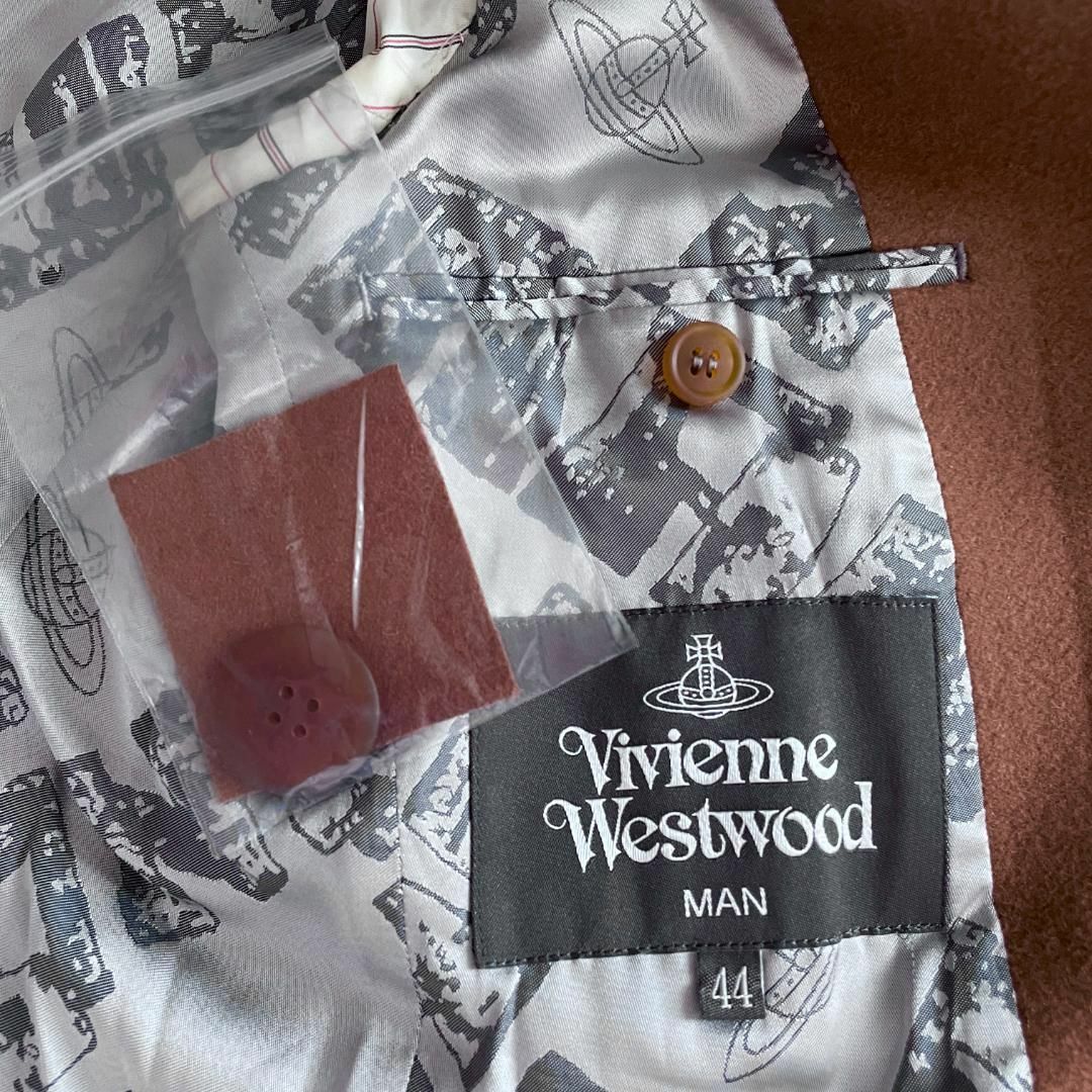 Vivienne Westwood(ヴィヴィアンウエストウッド)の【美品☆高級モデル☆レーヨン混】ヴィヴィアンウエストウッド チェスターコート メンズのジャケット/アウター(チェスターコート)の商品写真