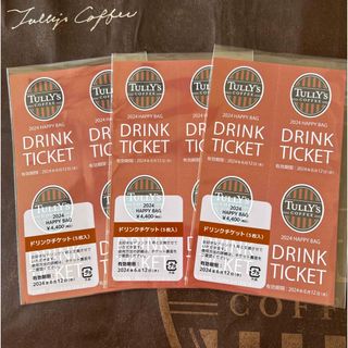 タリーズコーヒー(TULLY'S COFFEE)のTully'sCoffee HAPPYBAG ドリンクチケット 15枚 チケット(その他)