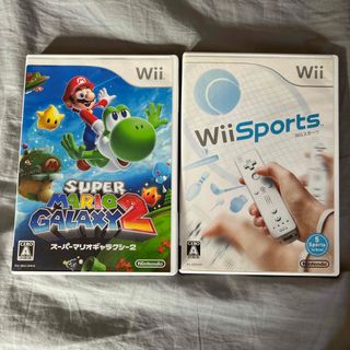 ウィー(Wii)のWii SUPER MARIO GALAXY2とWii SPORTS 2枚組(家庭用ゲームソフト)