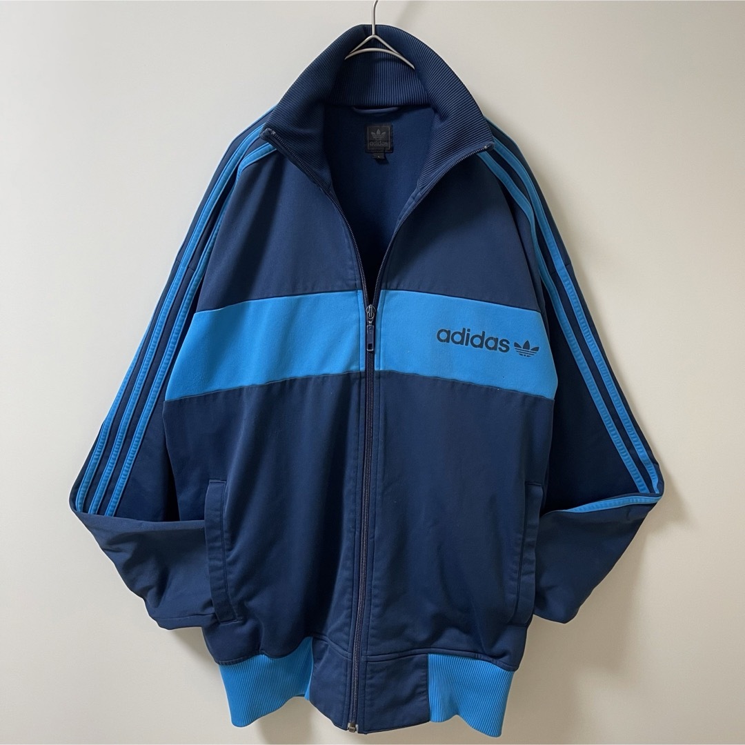 adidas - 2XL90s】あのちゃん着用アディダス古着トラックジャケット紺