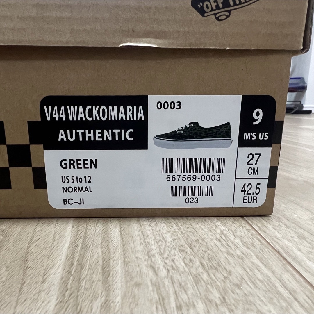 WACKO MARIA(ワコマリア)の27cm wackomaria vans V44 AUTHENTIC 緑 メンズの靴/シューズ(スニーカー)の商品写真