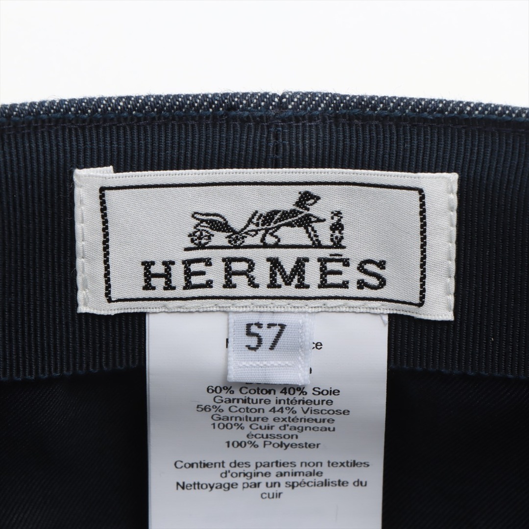 Hermes(エルメス)のエルメス カブール コットン 57 ネイビー レディース ハット レディースの帽子(ハット)の商品写真