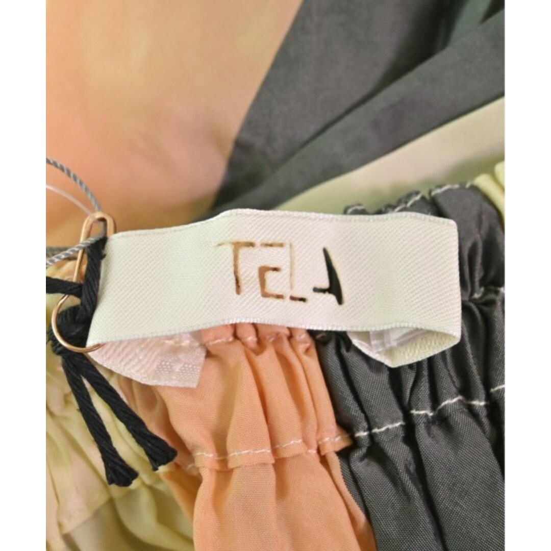 TELA(テラ)のTELA テラ ワンピース 38(S位) オレンジxアイボリー等(ストライプ) 【古着】【中古】 レディースのワンピース(ひざ丈ワンピース)の商品写真