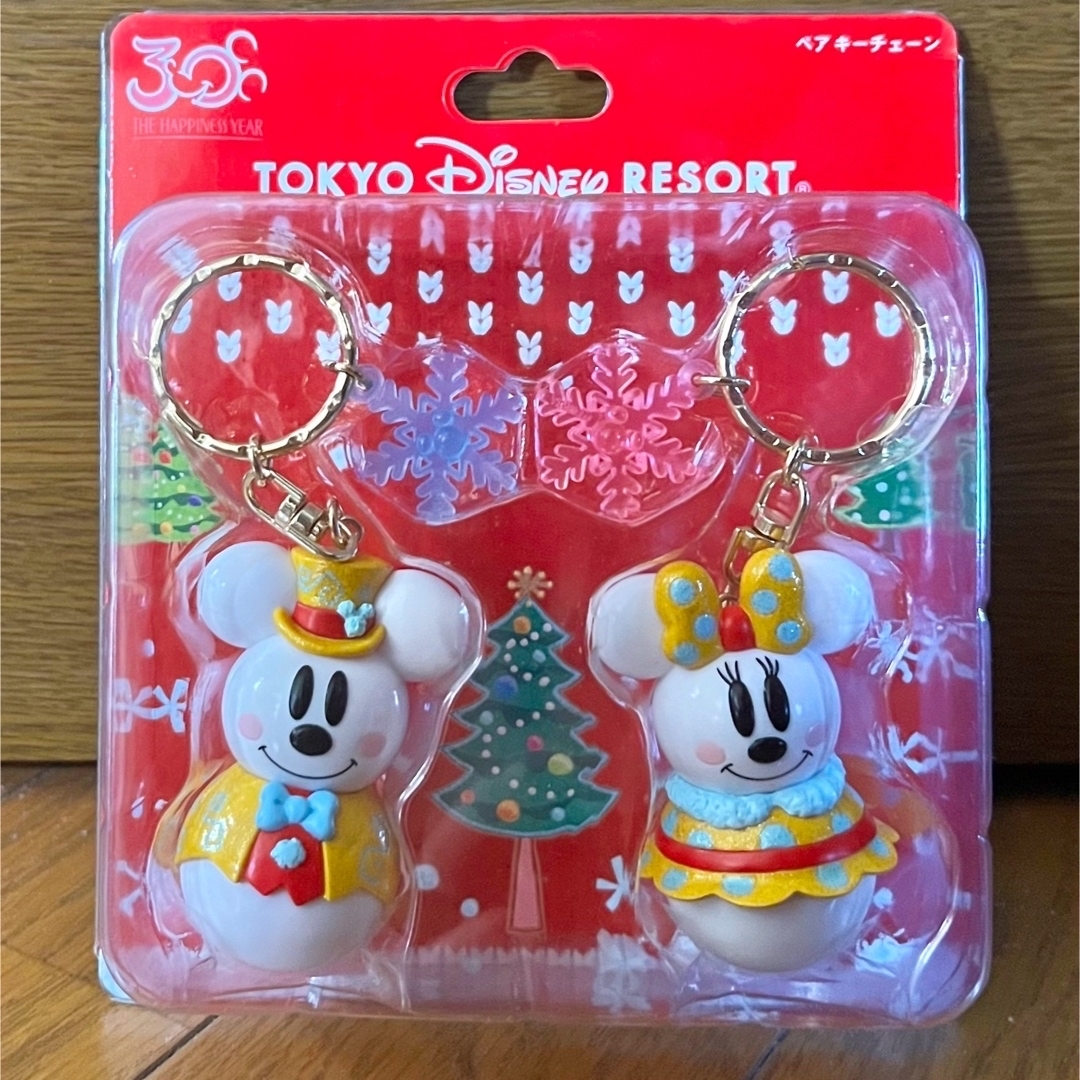 Disney(ディズニー)のディズニー30周年⭐️スノーミッキー❤️ミニー❤️キーチェーン❣️クリスマス エンタメ/ホビーのおもちゃ/ぬいぐるみ(キャラクターグッズ)の商品写真