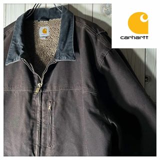 カーハート(carhartt)の【メキシコ製 2XL】カーハート レザーロゴ ダック リッジコート 裏ボア(ブルゾン)