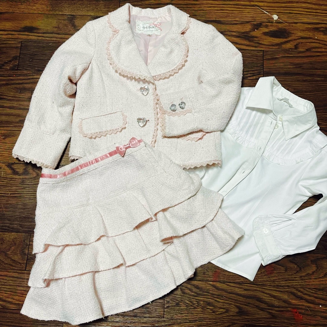 anyFAM(エニィファム)の卒園　入学　スーツ　110 キッズ/ベビー/マタニティのキッズ服女の子用(90cm~)(ドレス/フォーマル)の商品写真