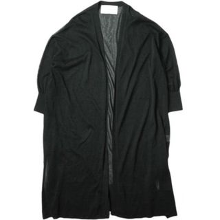 アダワス(ADAWAS)のADAWAS アダワス SHEER LONG CARDIGAN シアーロングカーディガン ADWS-008-41 Free ブラック 和紙 トップス【中古】【ADAWAS】(カーディガン)