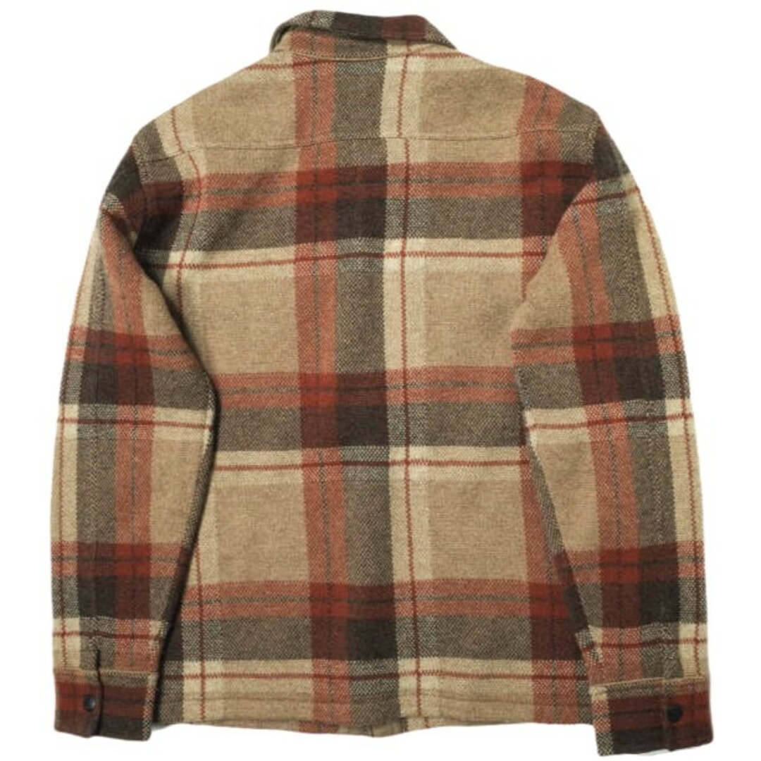 RRL(ダブルアールエル)のRRL ダブルアールエル 22AW WOOL PLAID WORK SHIRT SWEATER バーズアイジャカード ウールチェックワークシャツジャケット 782871307001 XS ORANGE/TAN Double RL 定価12万 セーター JUMPER アウター【中古】【RRL】 メンズのジャケット/アウター(カバーオール)の商品写真