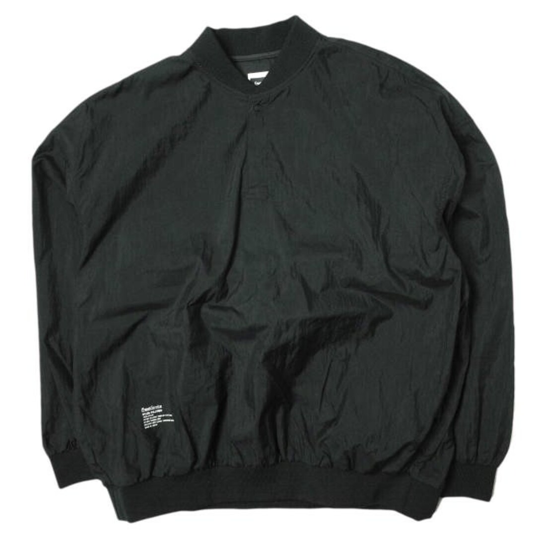 約615cm着丈Fresh Service フレッシュサービス 日本製 NYLON PULLOVER ナイロンプルオーバー FSW-20-PO_01 M BLACK ウインドブレーカー ジャケット アウター【Fresh Service】