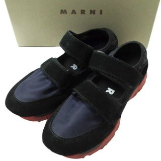 マルニ(Marni)のMARNI マルニ イタリア製 ベルクロストラップスニーカー M24WS0030 40(25cm) NAVY/BLACK スニーカー シューズ【中古】【MARNI】(スニーカー)