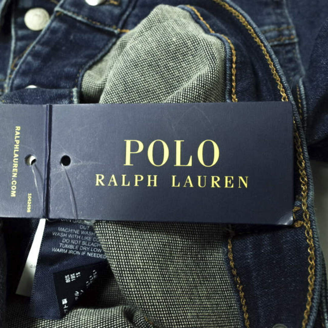 POLO RALPH LAUREN(ポロラルフローレン)のPOLO RALPH LAUREN ポロ・ラルフローレン KIDS デニムトラッカージャケット CWPOOTWB6010009 6(120) Indigo Gジャン キッズ アウター【新古品】【中古】【POLO RALPH LAUREN】 キッズ/ベビー/マタニティのキッズ服男の子用(90cm~)(ジャケット/上着)の商品写真