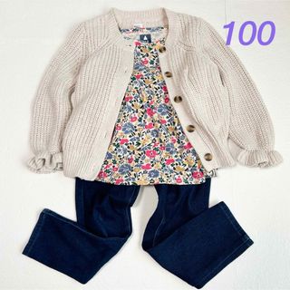 ベビーギャップ(babyGAP)のbaby GAP ガールズ カーディガン、トップス、ユニクロパンツ 100サイズ(カーディガン)