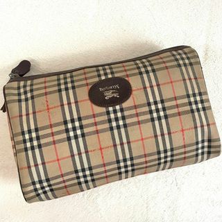 バーバリー(BURBERRY)の【大人気】 バーバリー セカンドバッグ ノバチェック クラッチ ホースロゴ(クラッチバッグ)