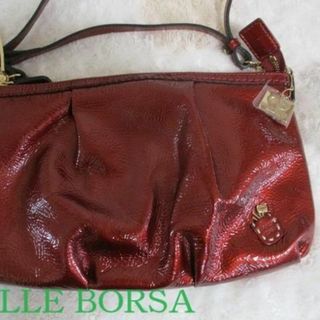 ペレボルサ(PELLE BORSA)の新品☆未使用　PELLE BORSA　エナメル　ショルダーバッグ　ペレボルサ　赤(ショルダーバッグ)