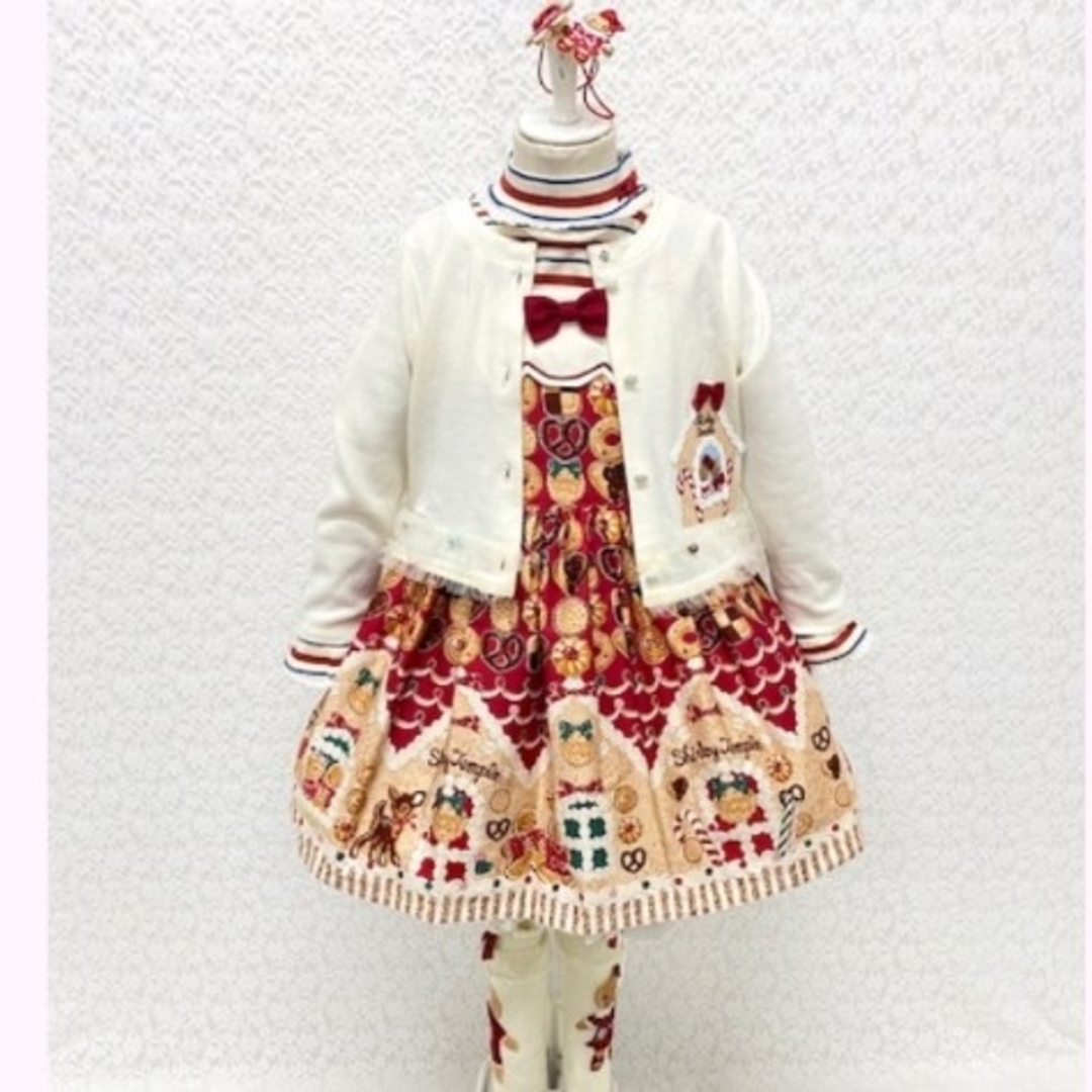 新品　シャーリーテンプル　お菓子のおうちpt ジャンスカ　カーディガン　110キッズ服女の子用(90cm~)