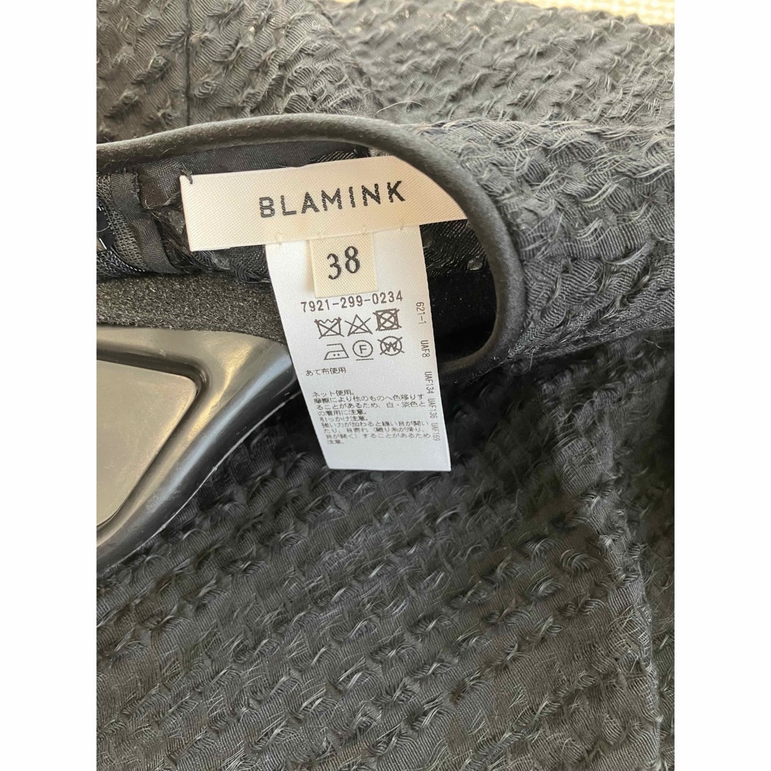 BLAMINK(ブラミンク)の未使用　blamink PRE ジャカードクルーネックブラウス 38 レディースのトップス(シャツ/ブラウス(長袖/七分))の商品写真