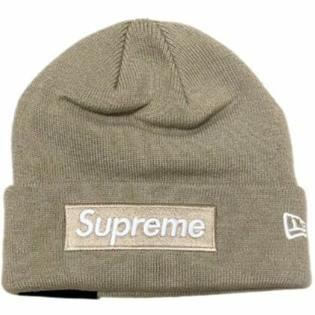 公式の 2023FW Supreme × New EraBox Logo BeanieDark Sand ニット帽