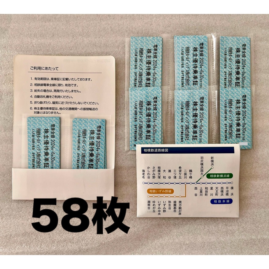 相鉄線　株主優待乗車証　58枚チケット