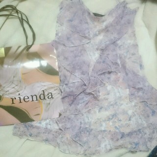 リエンダ(rienda)の*送料込*ViVi掲載*rienda*シフォンキャミチュニックワンピ*(ミニワンピース)