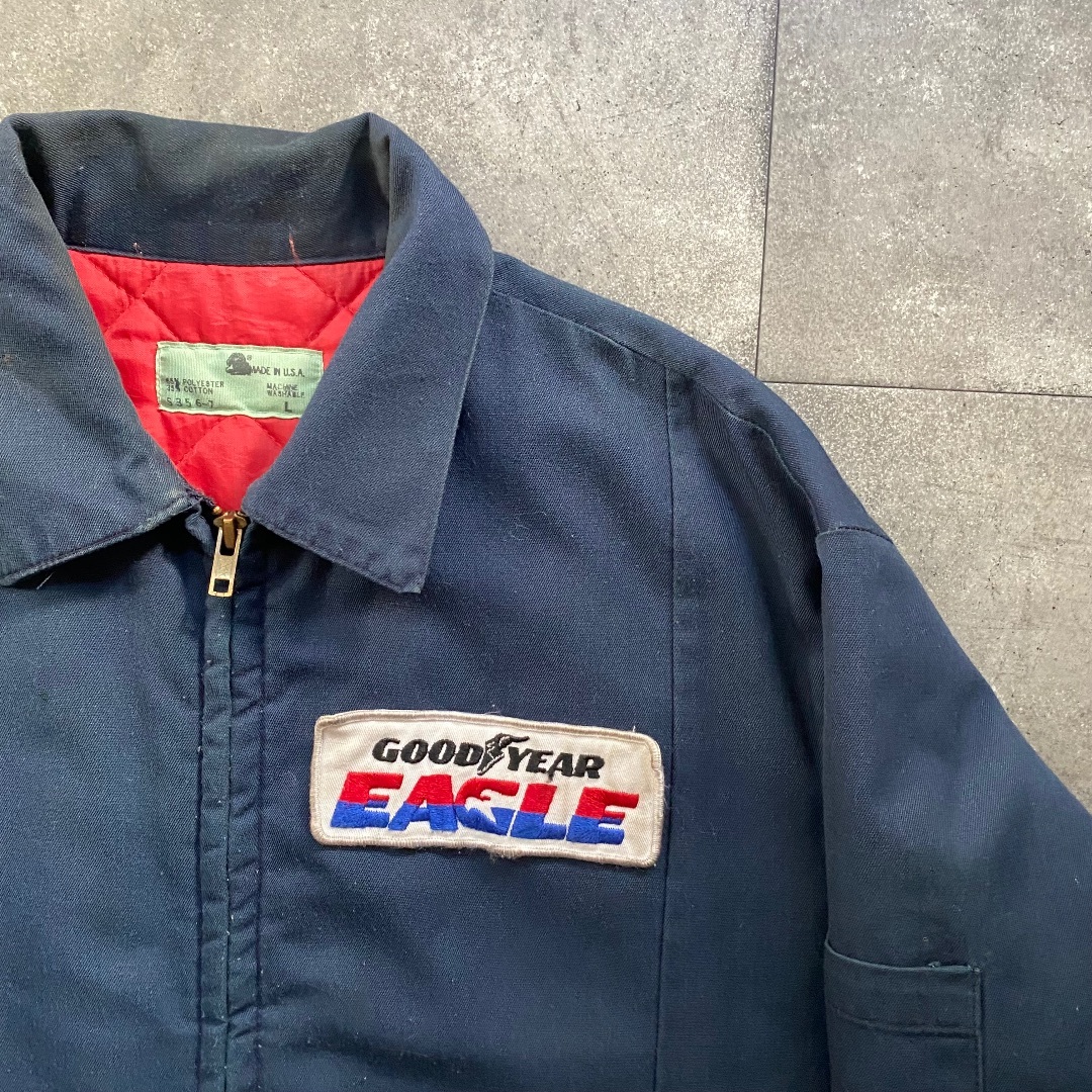 Goodyear(グッドイヤー)の-90s グッドイヤーイーグル ワークジャケット/ブルゾン USA製 ワッペン メンズのジャケット/アウター(ブルゾン)の商品写真