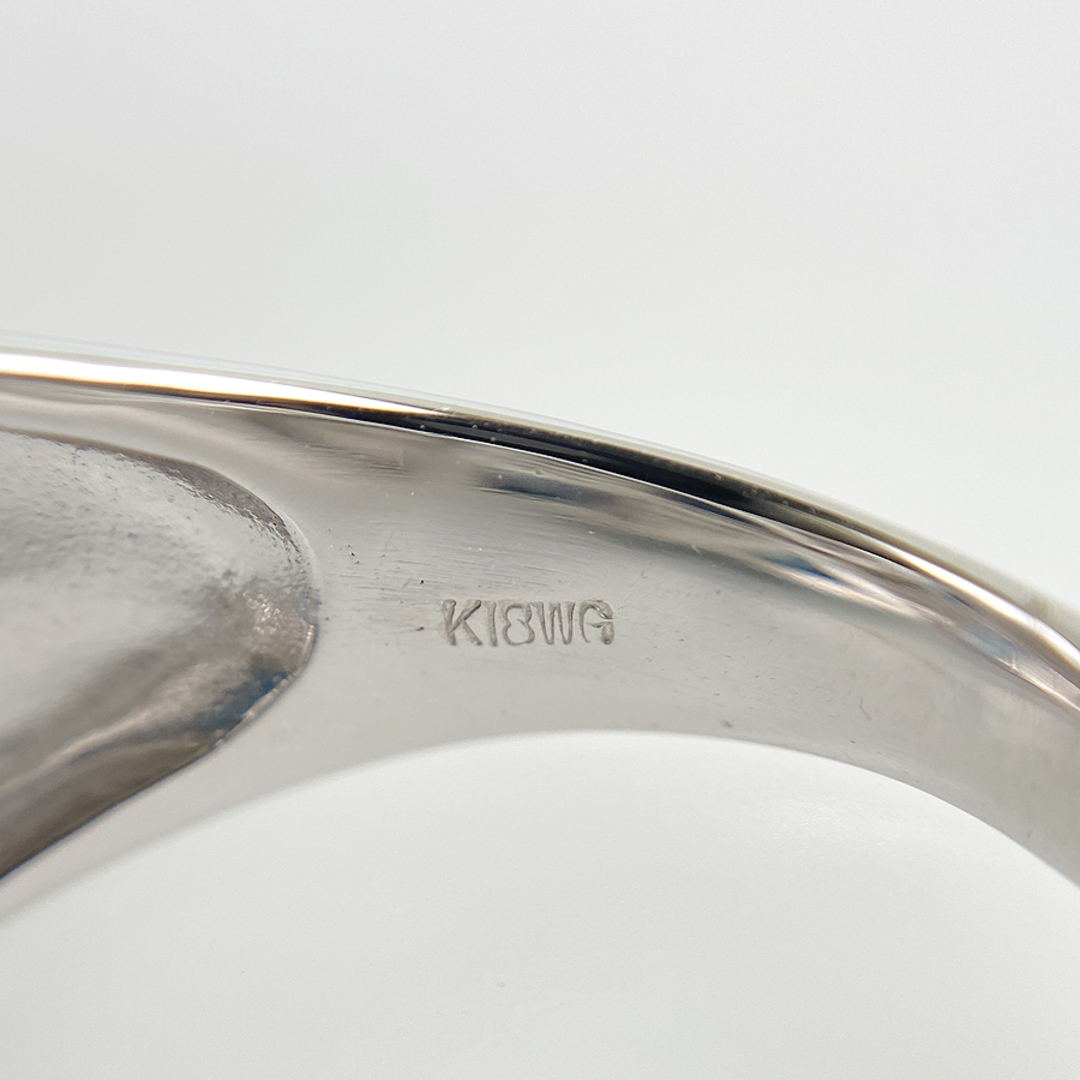 リング K18WG ブルートパーズ ダイヤモンド 13号(53) レディースのアクセサリー(リング(指輪))の商品写真