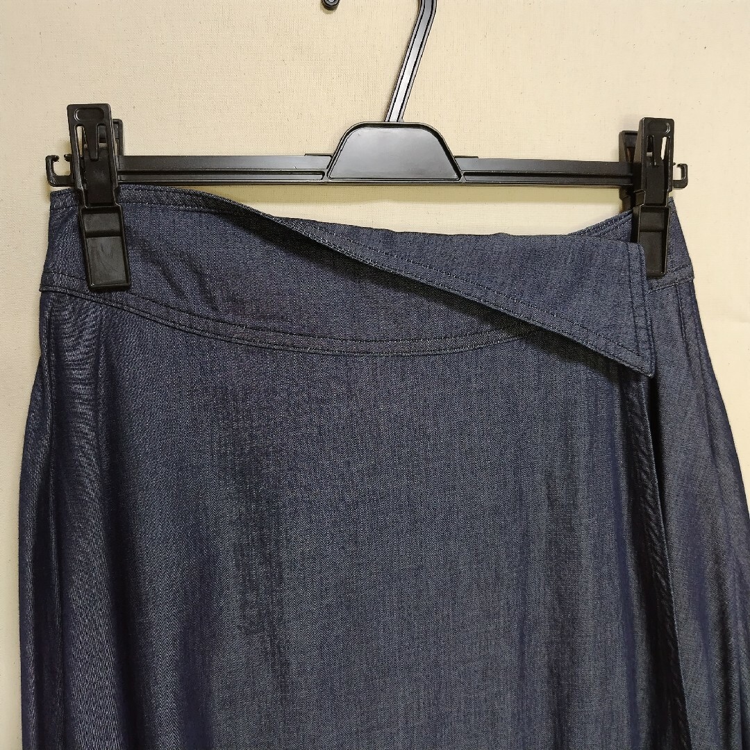 dinos(ディノス)のデニムラップスカート レディースのスカート(ロングスカート)の商品写真