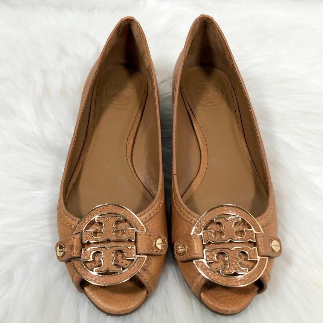 TORY BURCH トリーバーチ レザー ライトブラウン パンプス