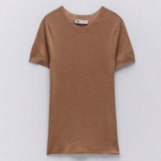 ザラ(ZARA)のタグ付き新品　ZARA  半袖ウールニット(ニット/セーター)