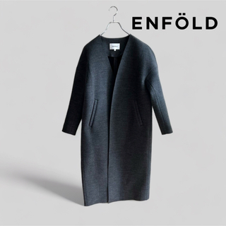 ENFOLD - ENFOLD ナイロンツイル Mix Fabric コート 36 ナゴンスタンス