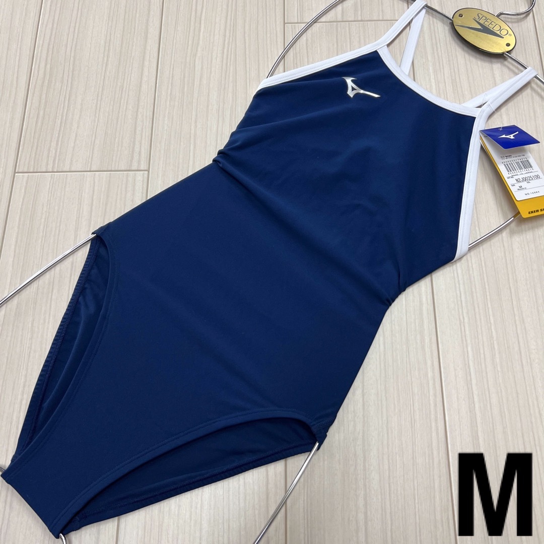 MIZUNO(ミズノ)のミズノ　女性用　エクサースーツ　ネイビー×ホワイト　Mサイズ　新品 レディースの水着/浴衣(水着)の商品写真