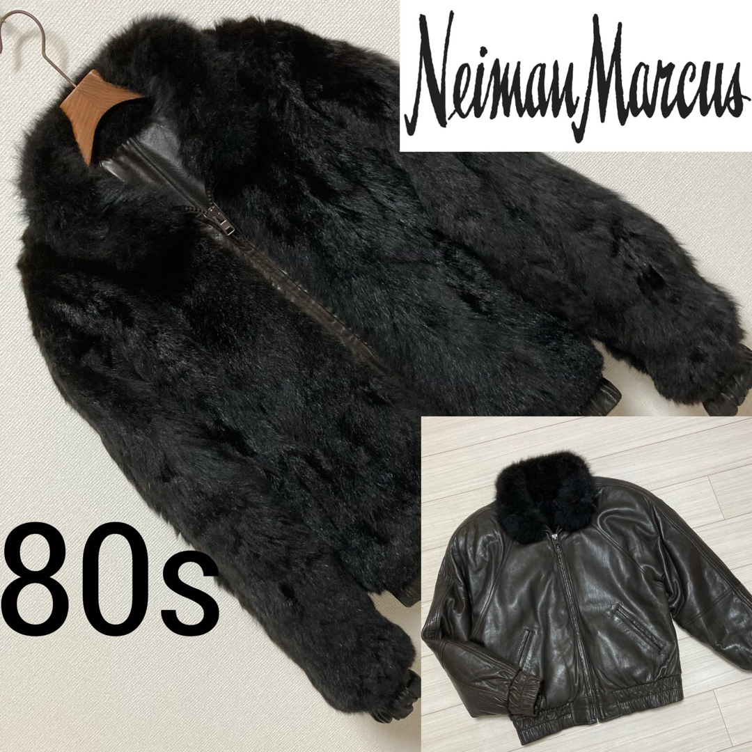 80s■Neiman Marcus■リアルファー レザー リバーシブル ブルゾン商品こちらは80s