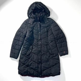 トミーヒルフィガー(TOMMY HILFIGER)のトミーヒルフィガー ダウンコート 中綿 ブラック レディース ブラック L(ダウンジャケット)