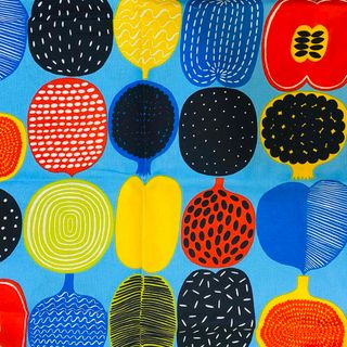 マリメッコ(marimekko)のマリメッコ⭐︎コンポッティ(青)廃盤︎カラー⭐︎布地⭐︎生地⭐︎(生地/糸)