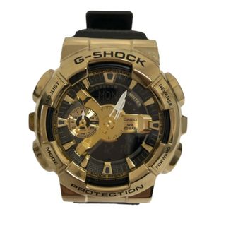 ジーショック(G-SHOCK)のカシオジーショック 腕時計 アナデジ GM-110G ブラック ゴールド (腕時計(アナログ))