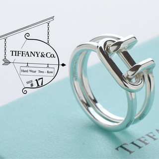 ティファニー(Tiffany & Co.)の美品 TIFFANY ティファニー ハードウェア 2ロウ 925 リング 17号(リング(指輪))