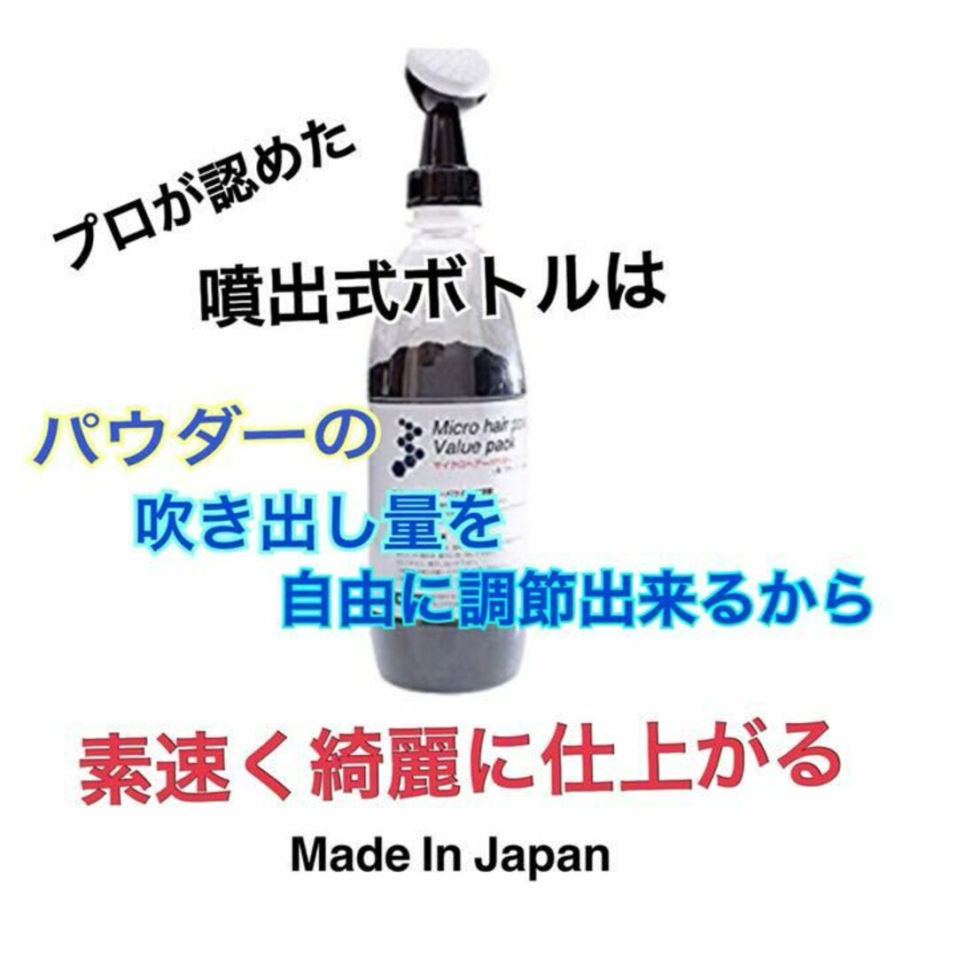 噴霧式ボトルタイプ:薄毛増毛パウダー禿げ白髪隠しボリュームアップヘアー コスメ/美容のヘアケア/スタイリング(ヘアケア)の商品写真