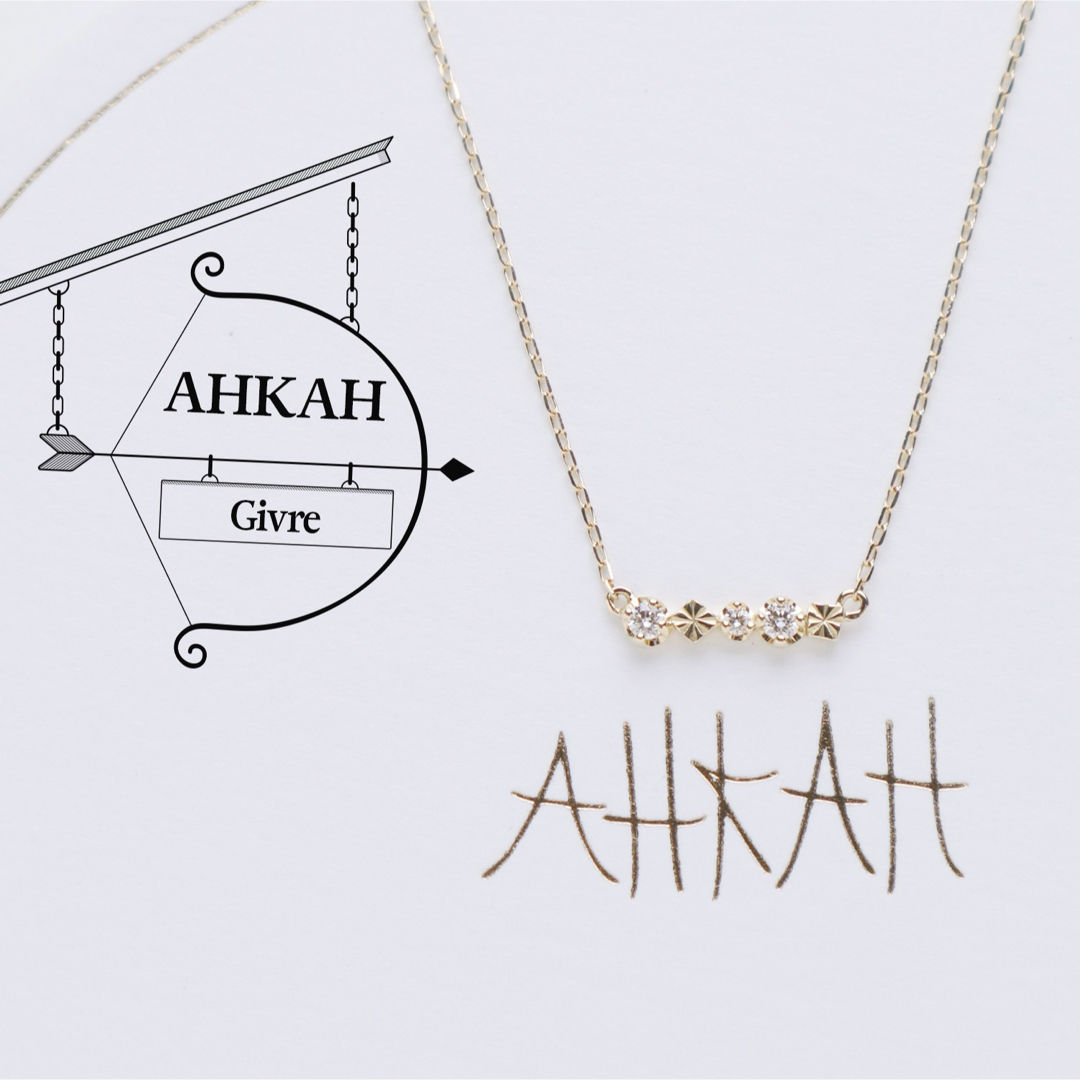 極美品 AHKAH アーカー ジーヴル ダイヤモンド K18 ネックレス | フリマアプリ ラクマ